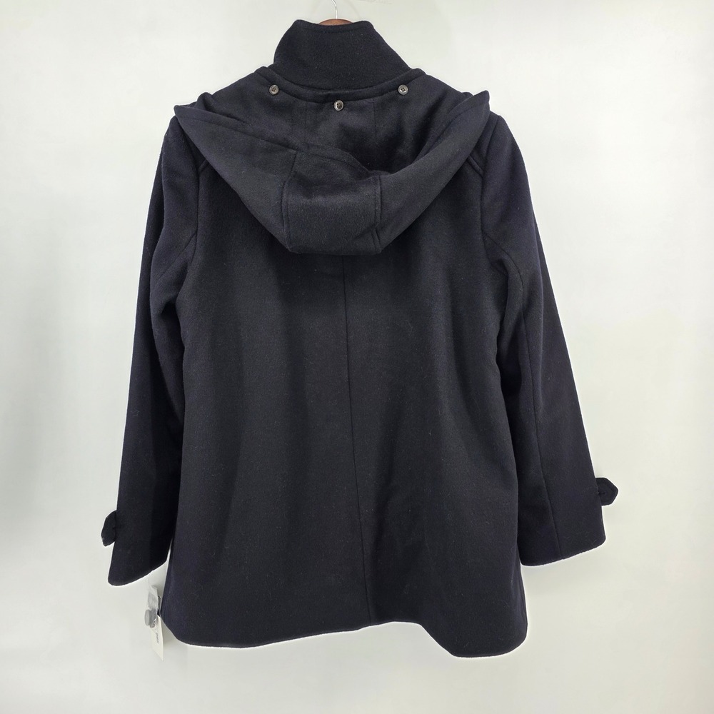 Lauren Ralph Lauren sz‎ 8 Aline Wool Blend Removable Hood Coat Regal Navy Blue - Picture 3 of 14